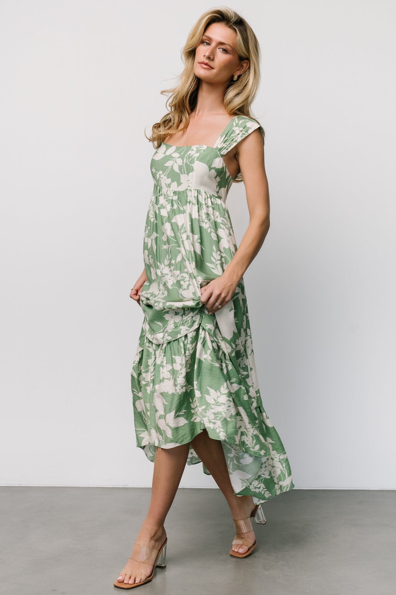 Aita Maxi Dress | Green + Ivory Floral - Baltic Born