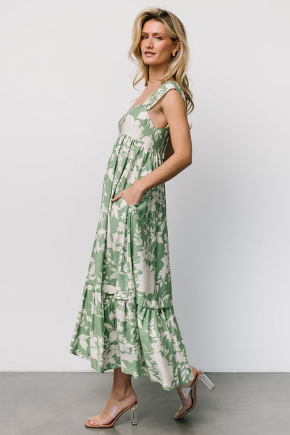 Aita Maxi Dress | Green + Ivory Floral - Baltic Born