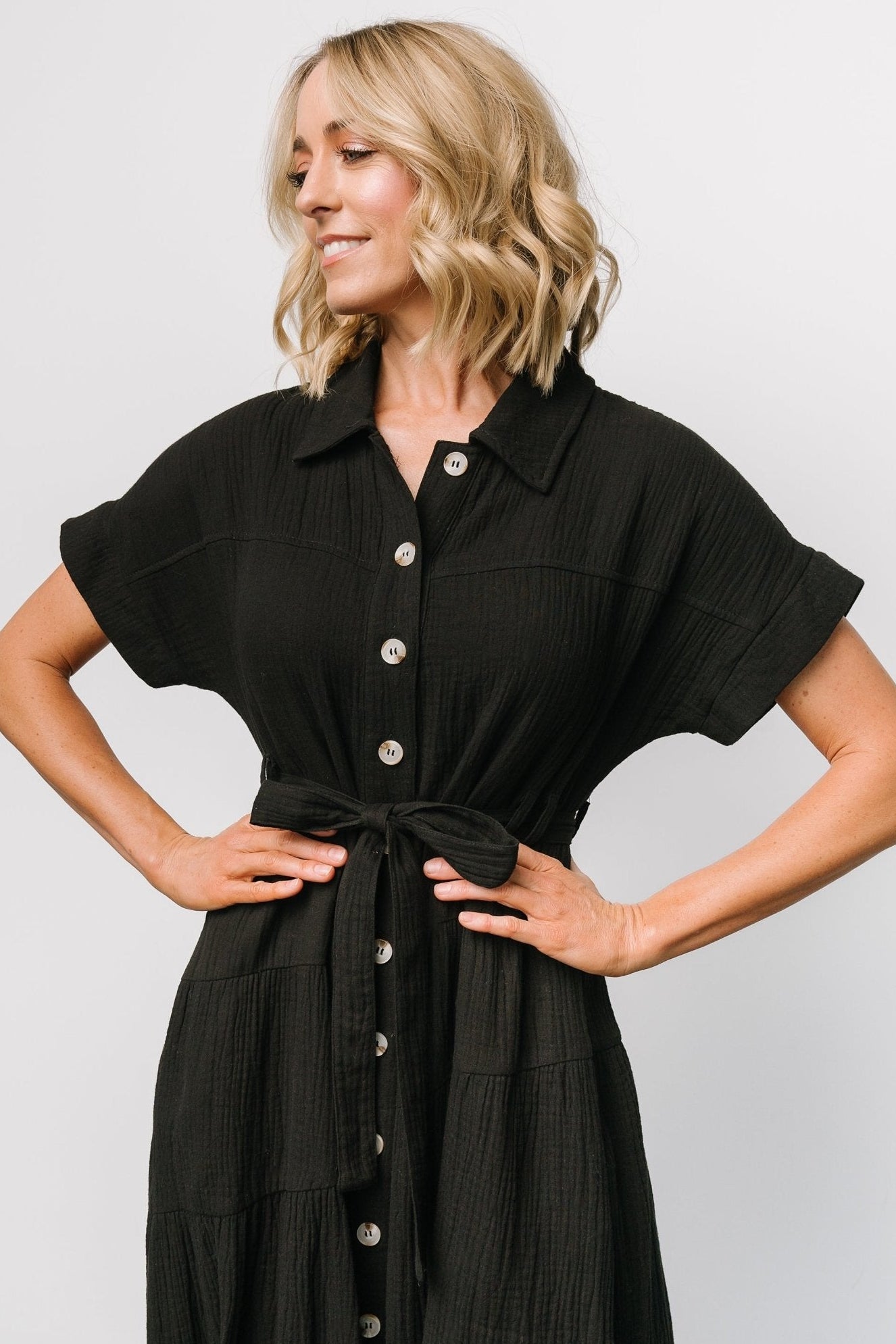 Aizey Button Up Maxi Dress