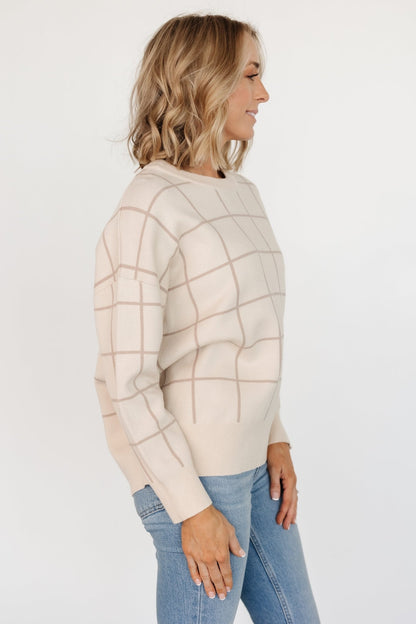 Alden Knit Sweater | Oatmeal + Taupe - Baltic Born