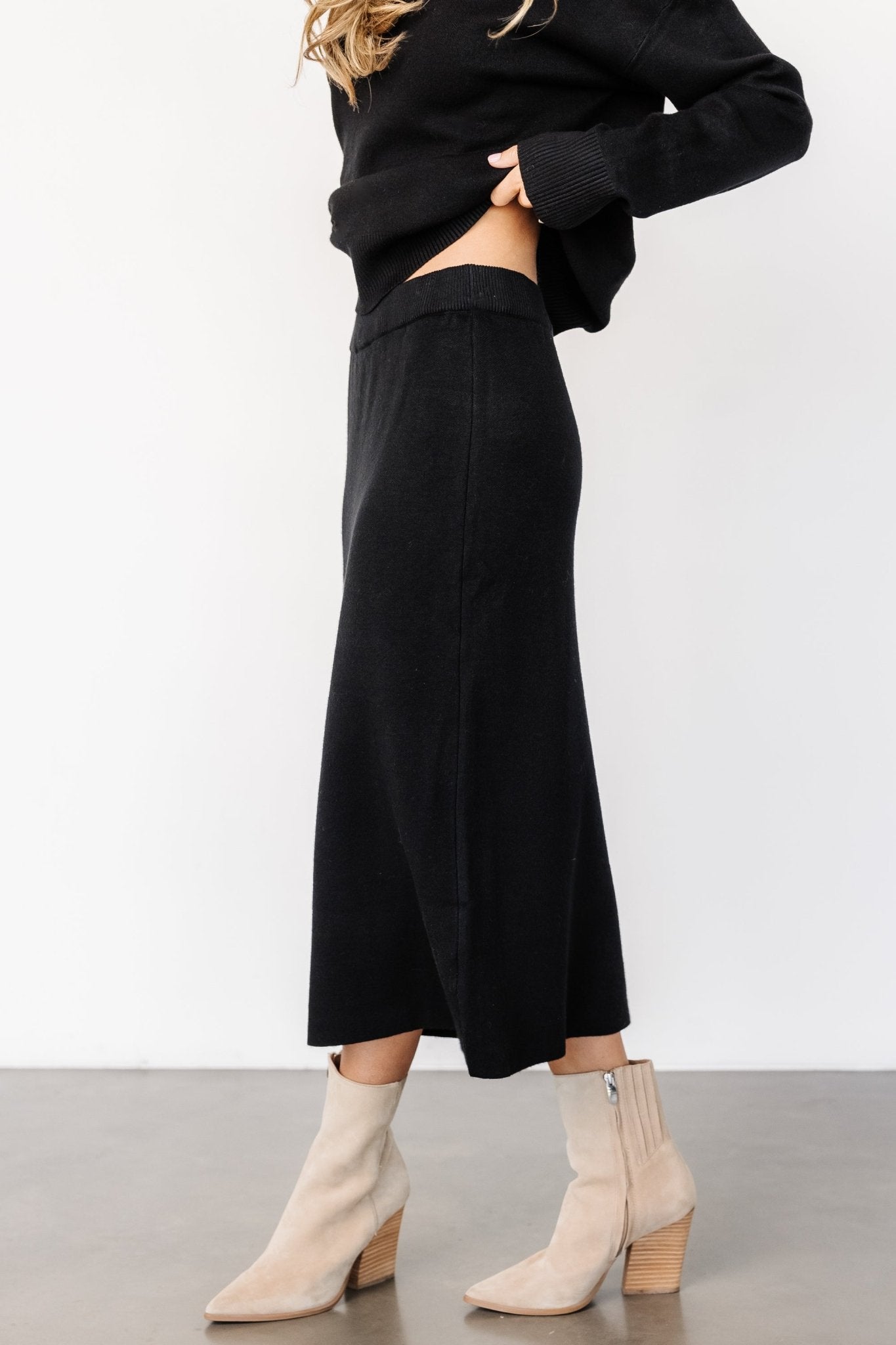 Ali Knit Skirt | Black - Baltic Born