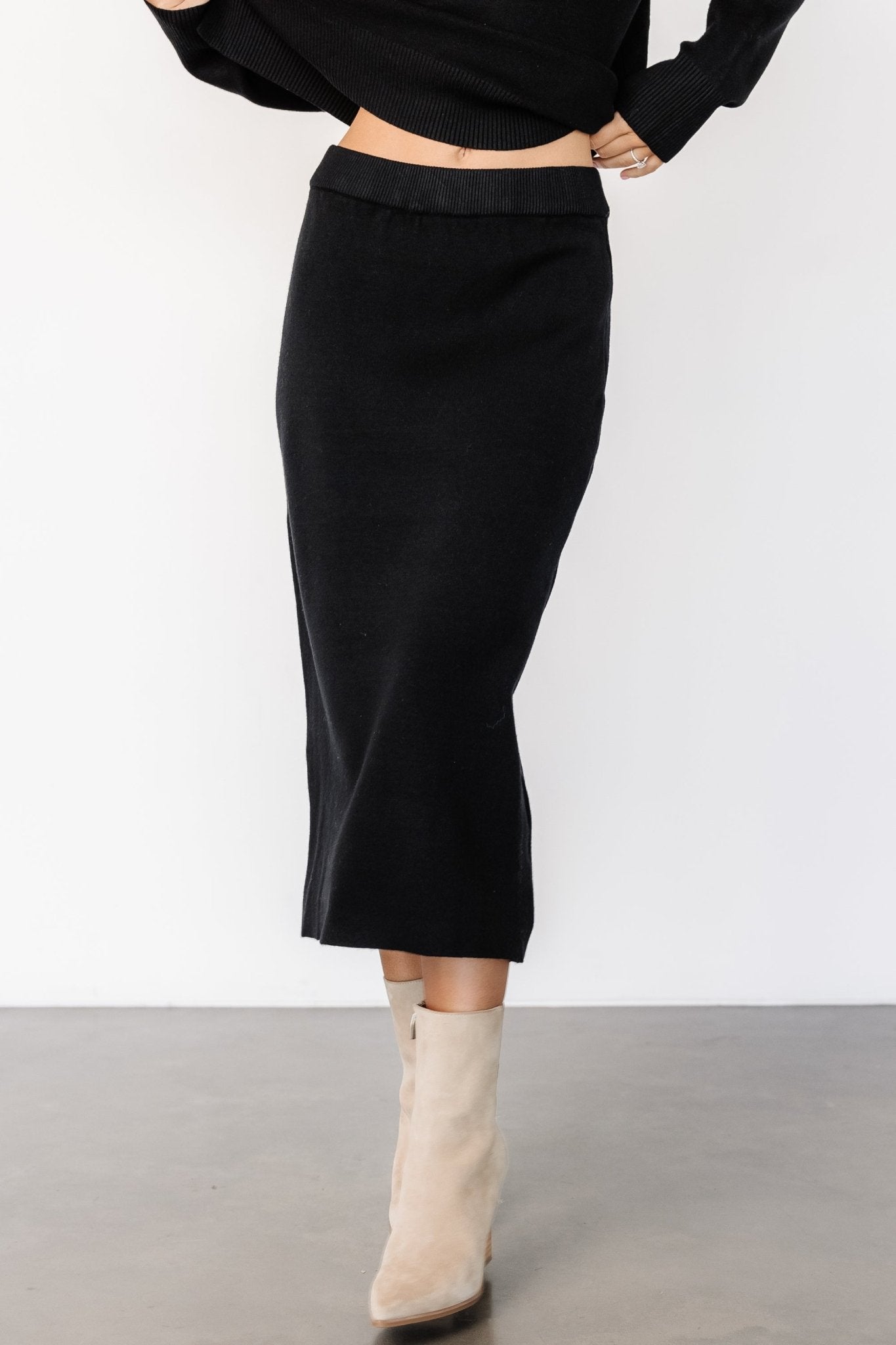 Ali Knit Skirt | Black - Baltic Born