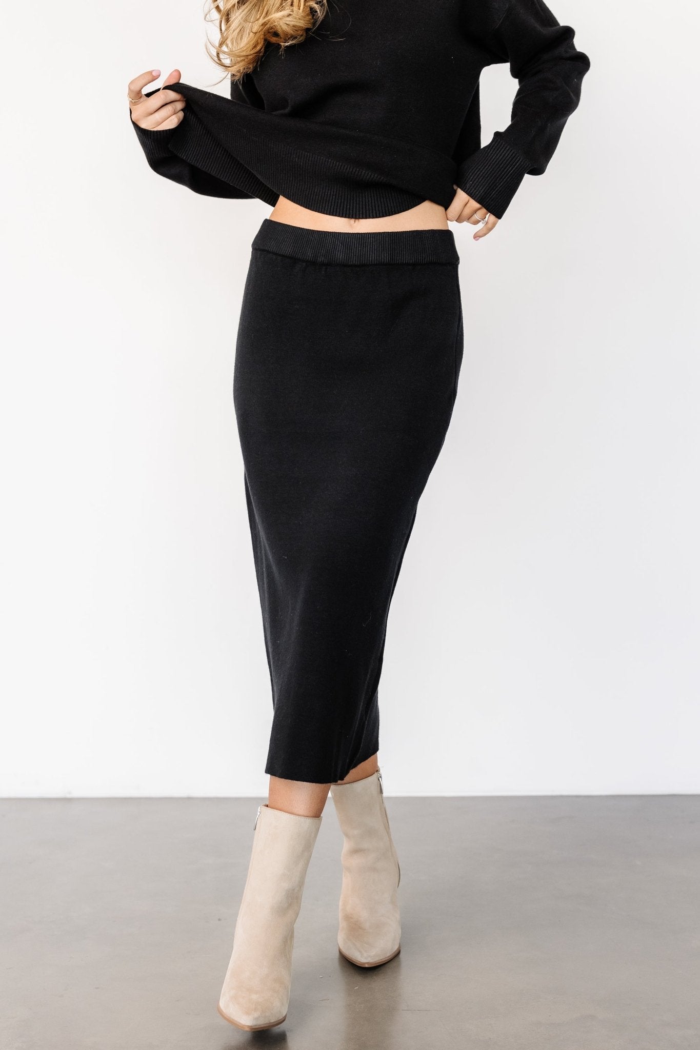 Ali Knit Skirt | Black - Baltic Born