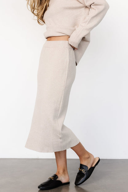 Ali Knit Skirt | Taupe - Baltic Born