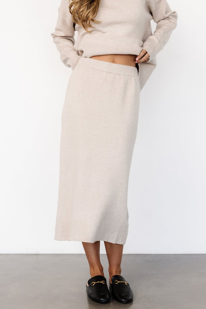 Ali Knit Skirt | Taupe - Baltic Born