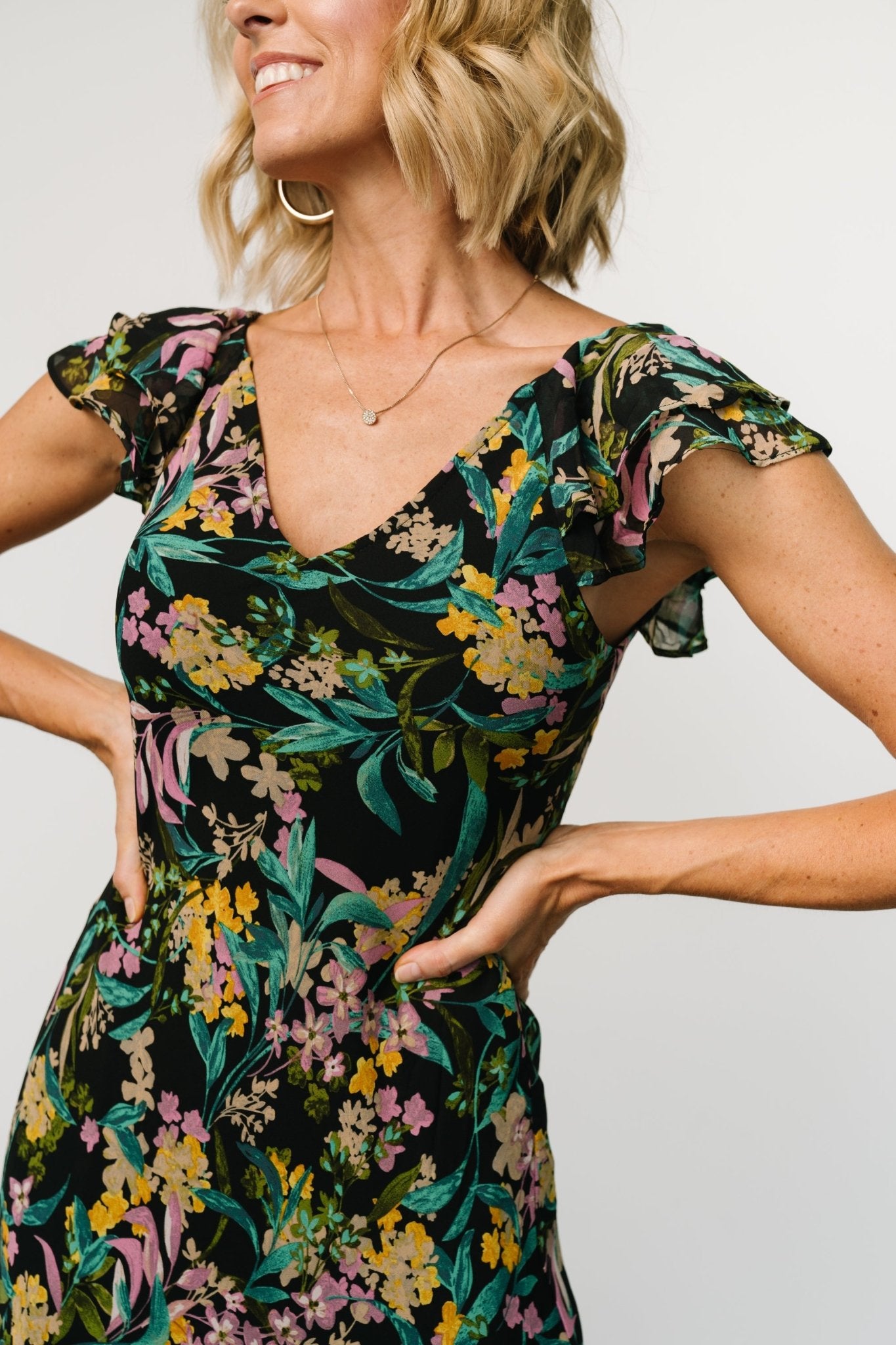 Alisa Maxi Dress | Black Floral - Baltic Born