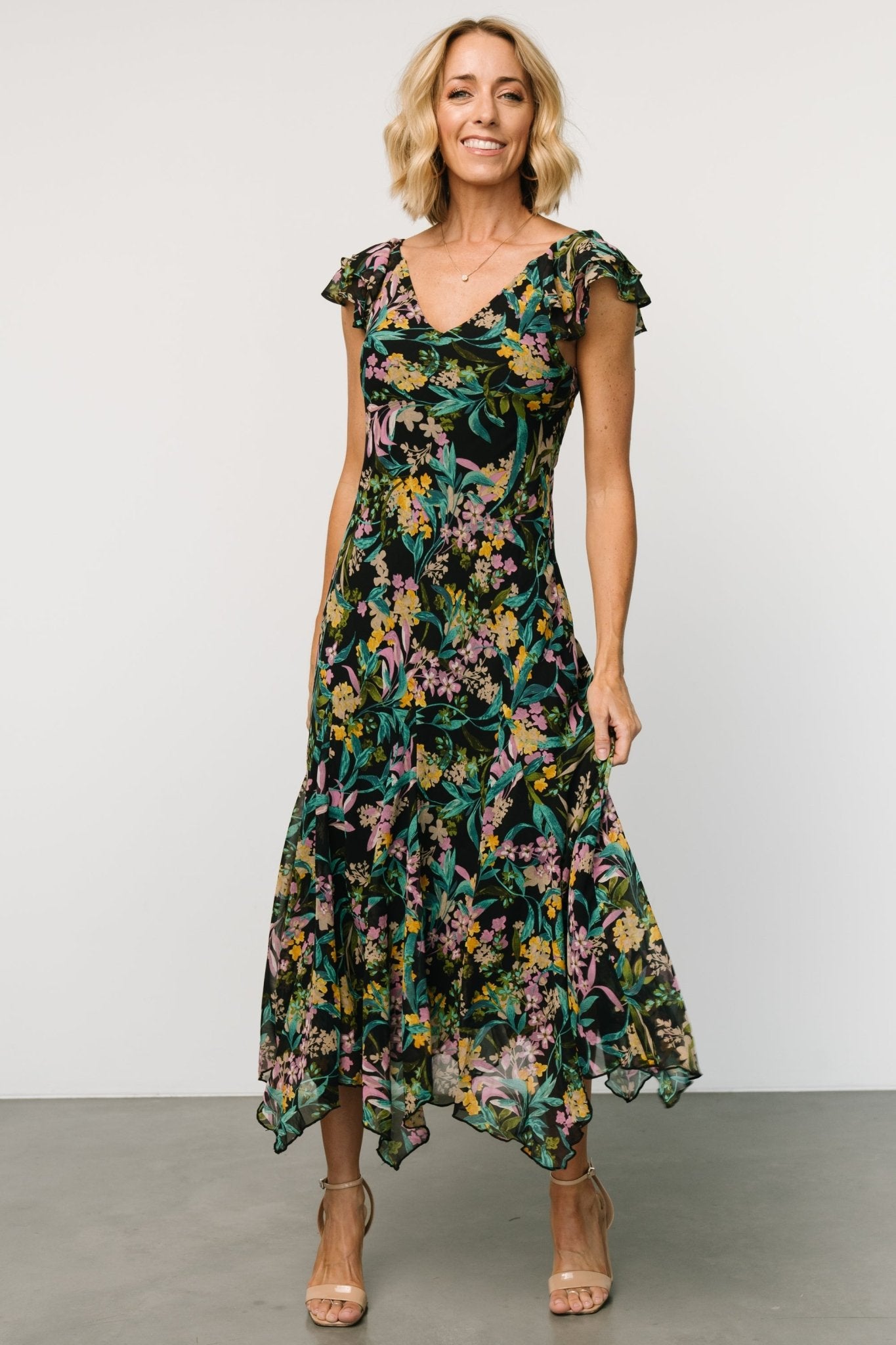 Alisa Maxi Dress | Black Floral - Baltic Born