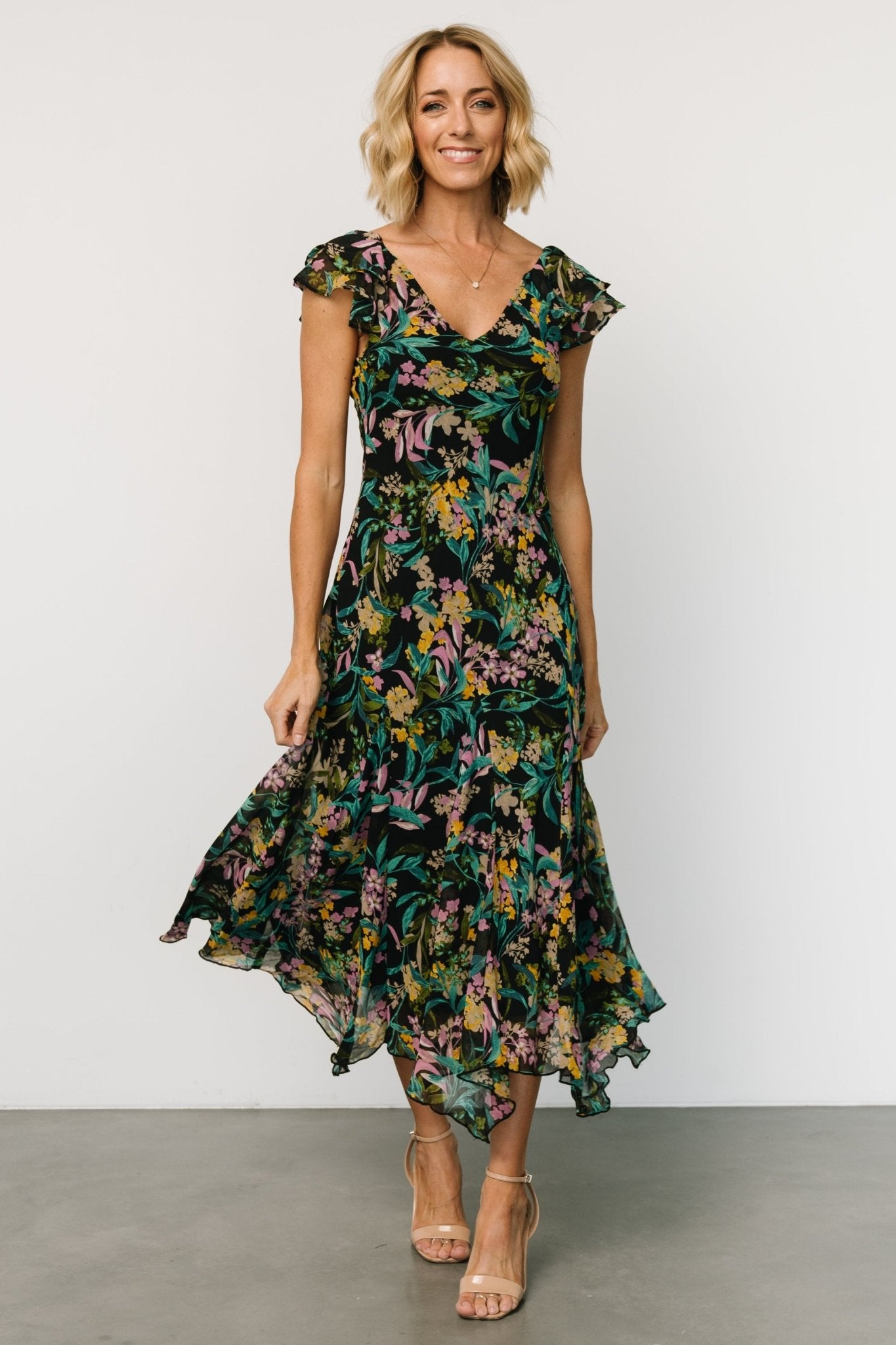 Alisa Maxi Dress | Black Floral - Baltic Born