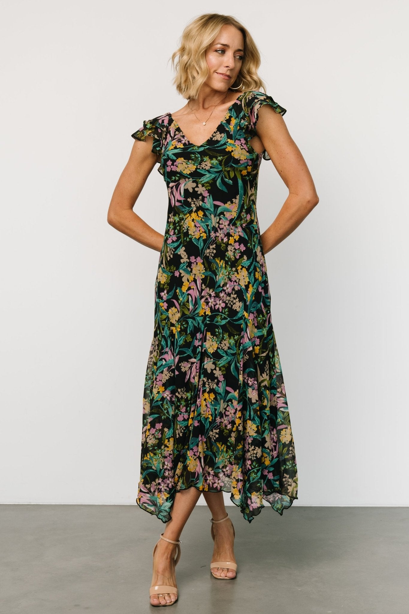 Alisa Maxi Dress | Black Floral - Baltic Born