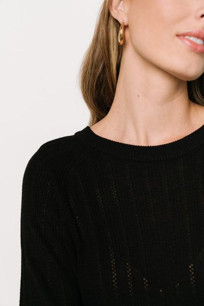 Alix Knit Sweater Top | Black - Baltic Born