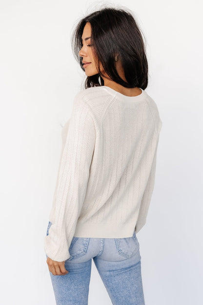 Alix Knit Sweater Top | Natural - Baltic Born