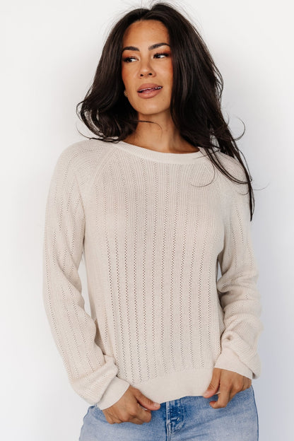 Alix Knit Sweater Top | Natural - Baltic Born