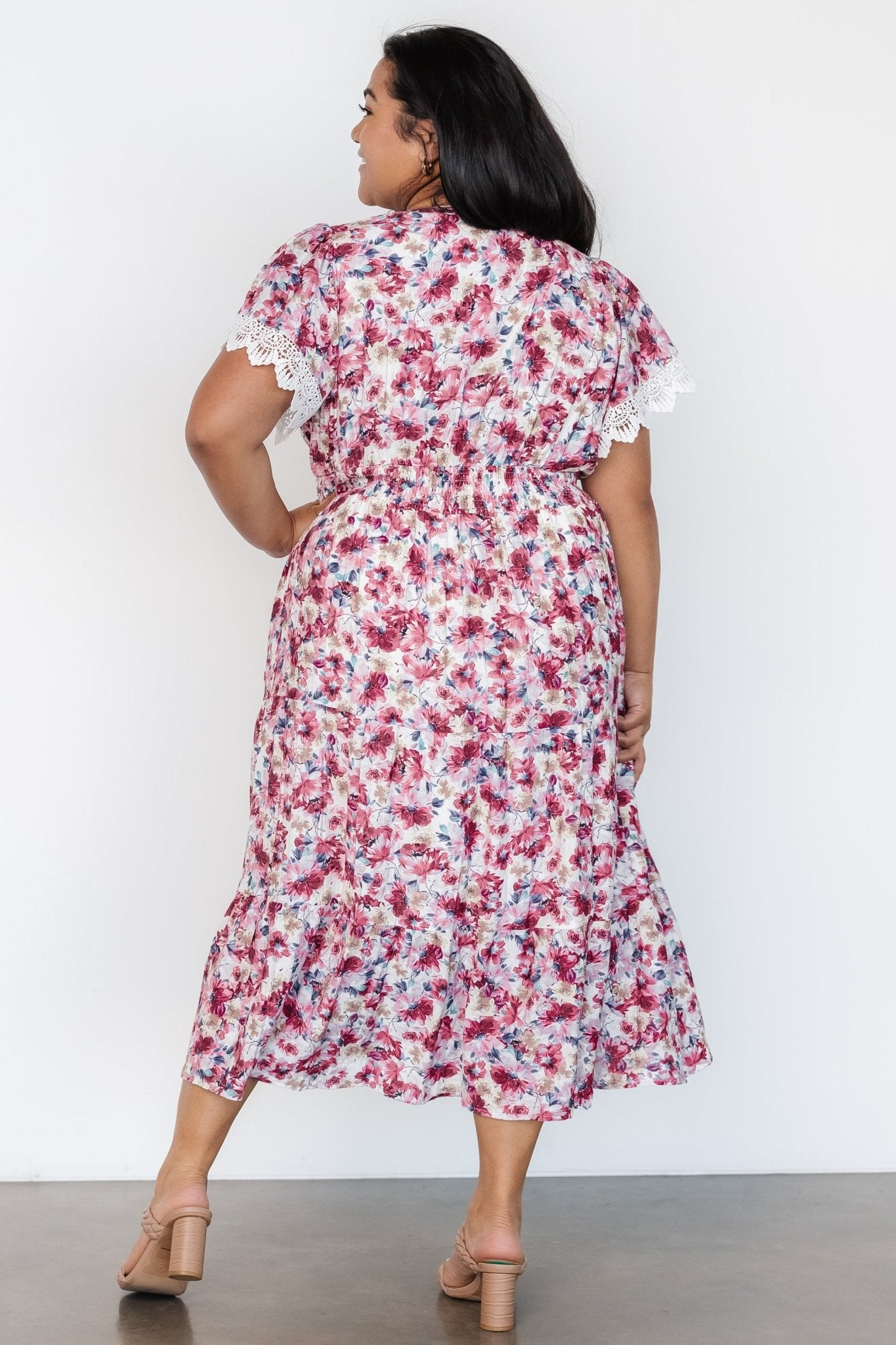 Aliyah Midi Dress | Berry Floral - Baltic Born