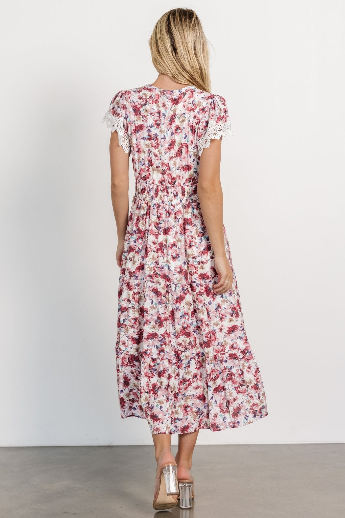 Aliyah Midi Dress | Berry Floral - Baltic Born