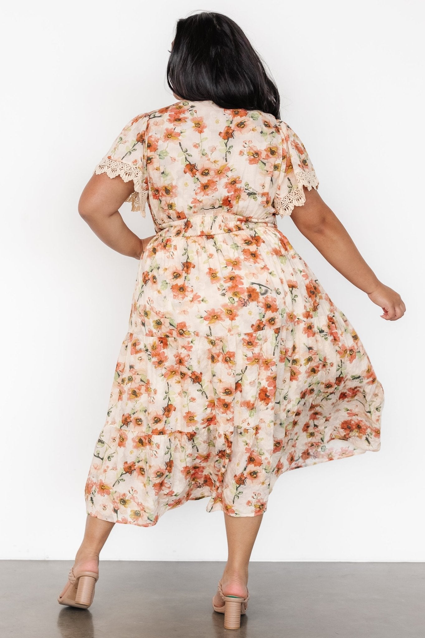 Aliyah Midi Dress | Coral Floral - Baltic Born