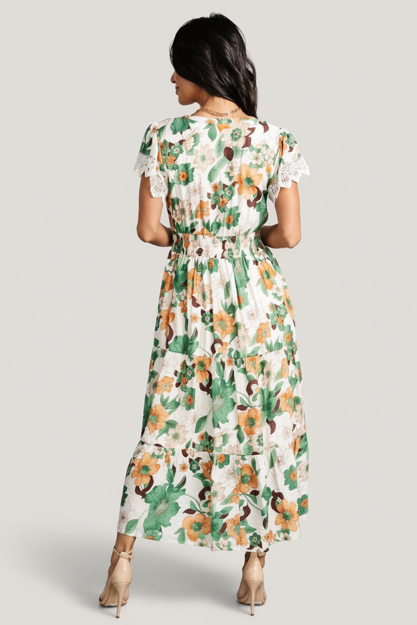 Aliyah Midi Dress | Cream Multi Floral | Baltic Born