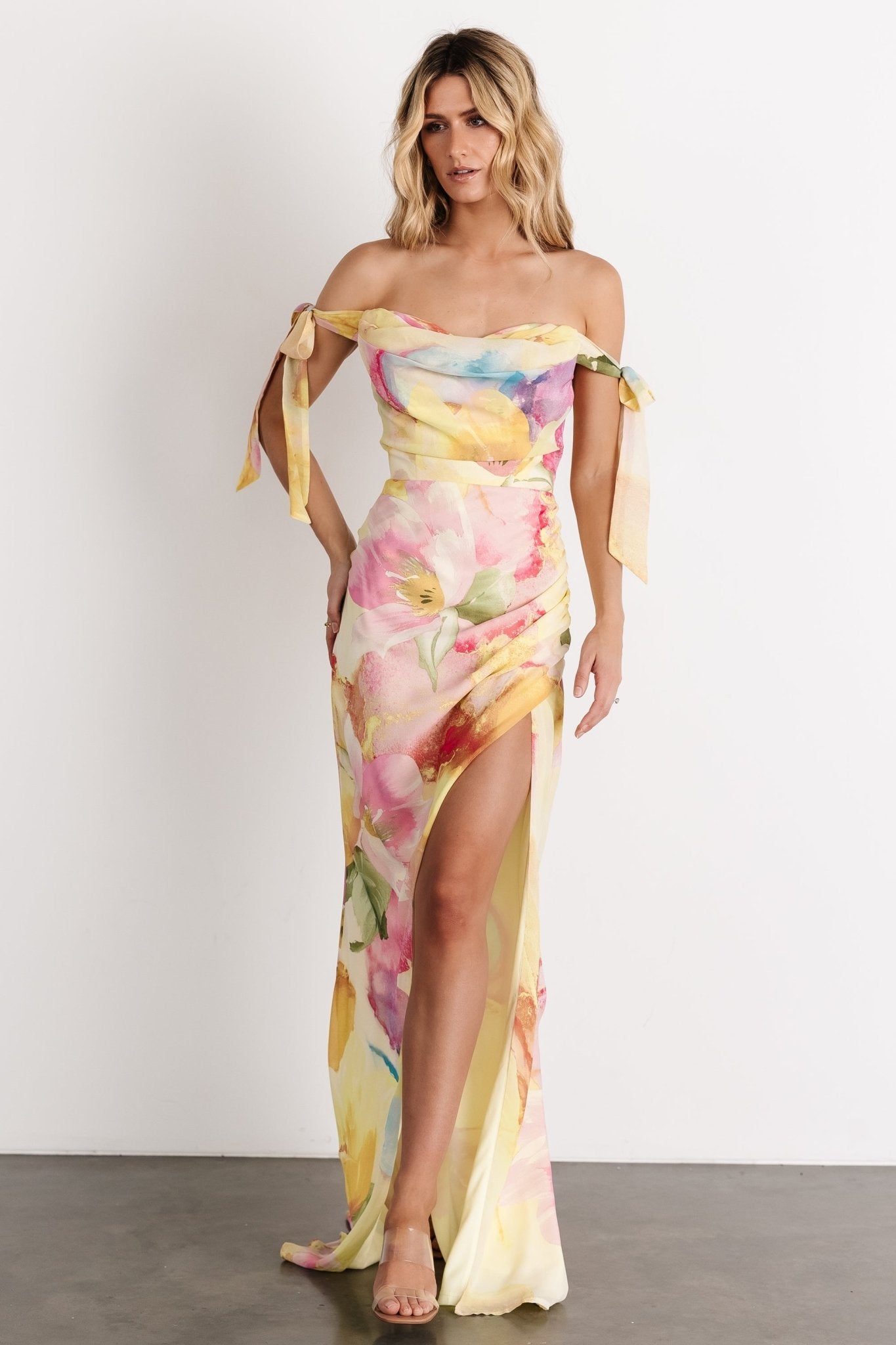 Allegra Off Shoulder Maxi Dress | Multi Floral - Baltic Born