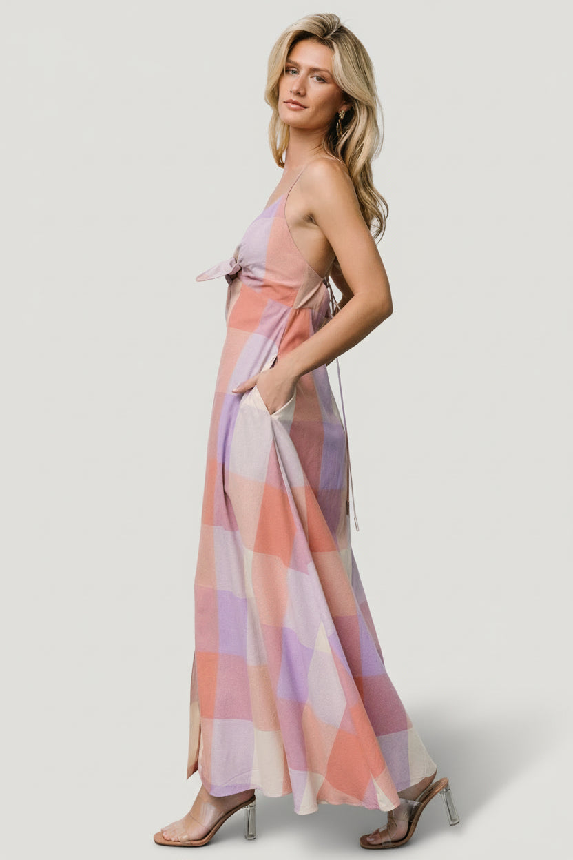 Baltic Born Womens Ally Maxi Dress | Lavender + Coral Multi