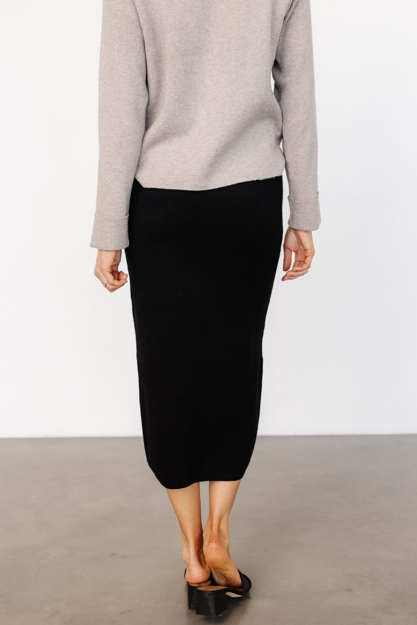 Alonso Knit Midi Skirt | Black - Baltic Born