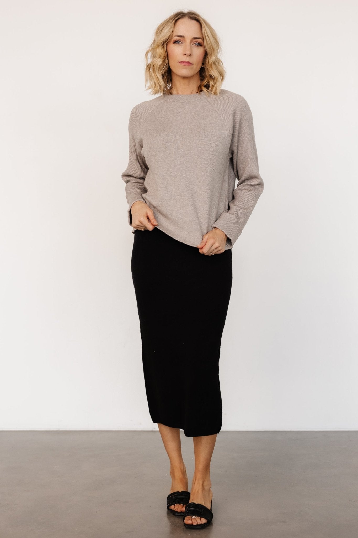 Alonso Knit Midi Skirt | Black - Baltic Born