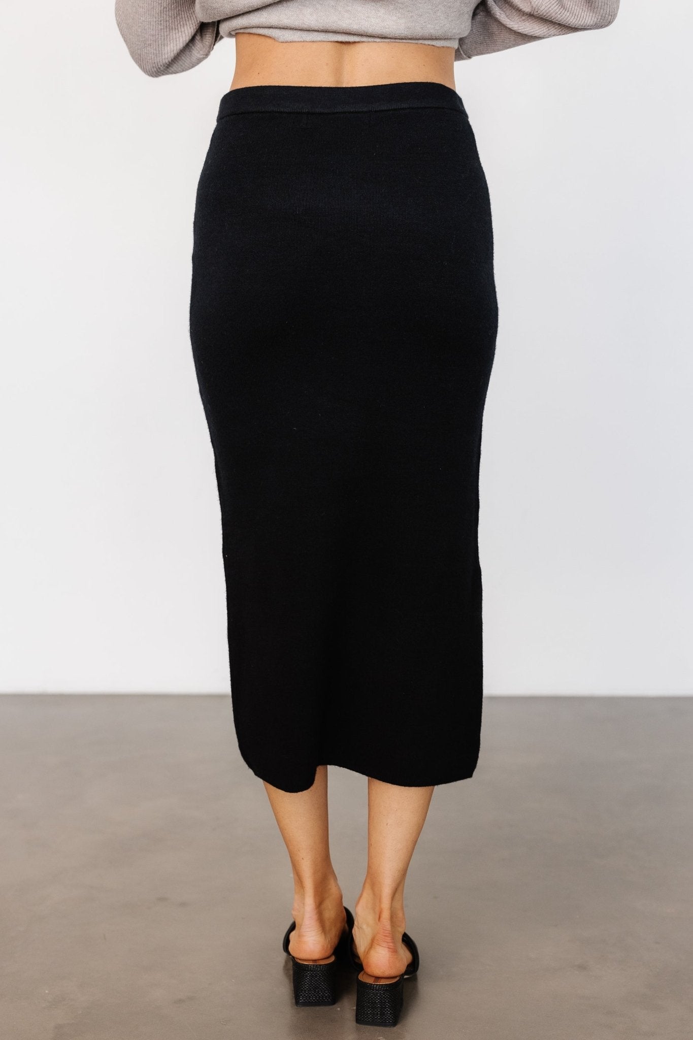 Alonso Knit Midi Skirt | Black - Baltic Born