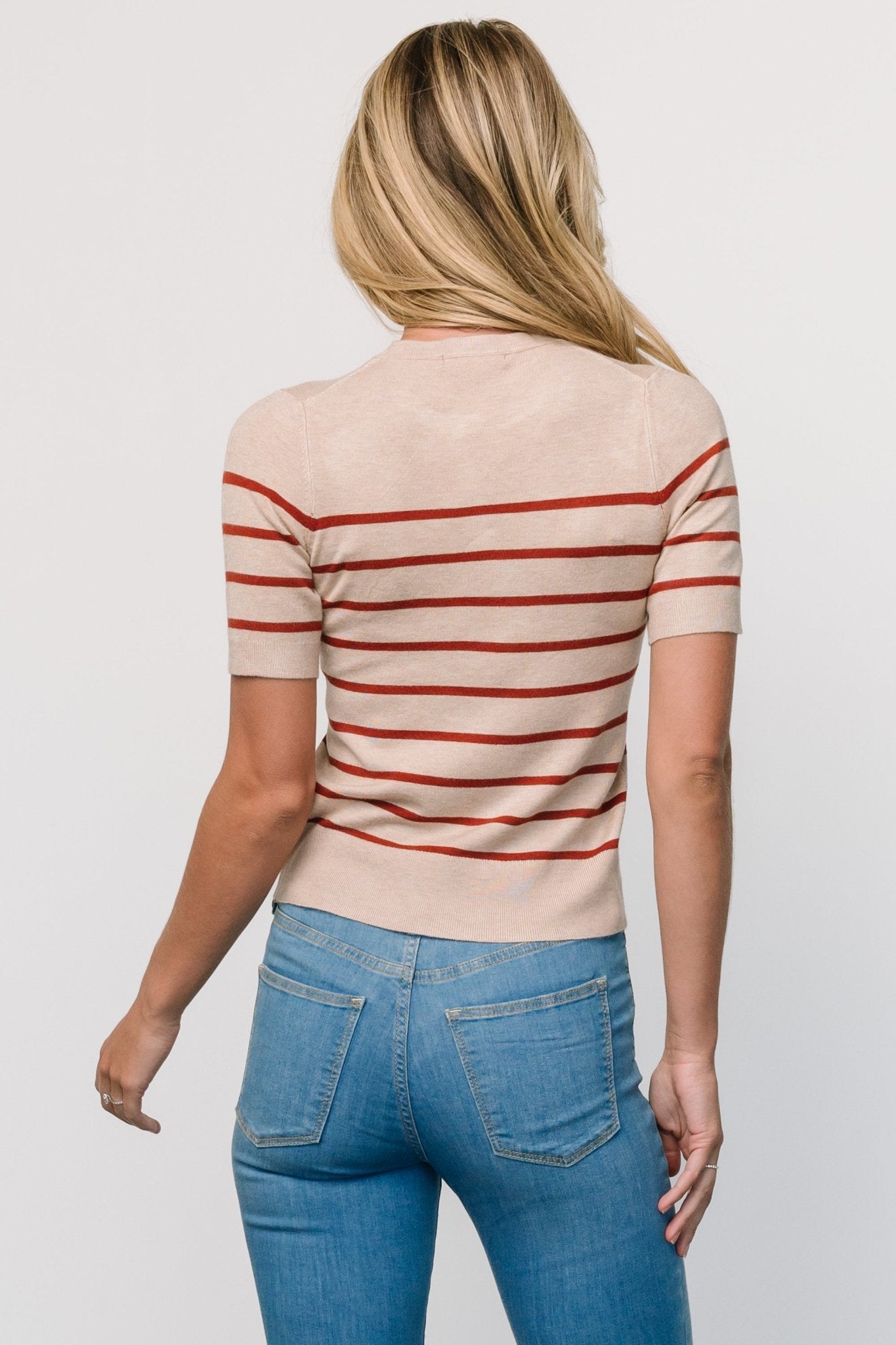 Alyson Knit Top | Oatmeal + Rust - Baltic Born