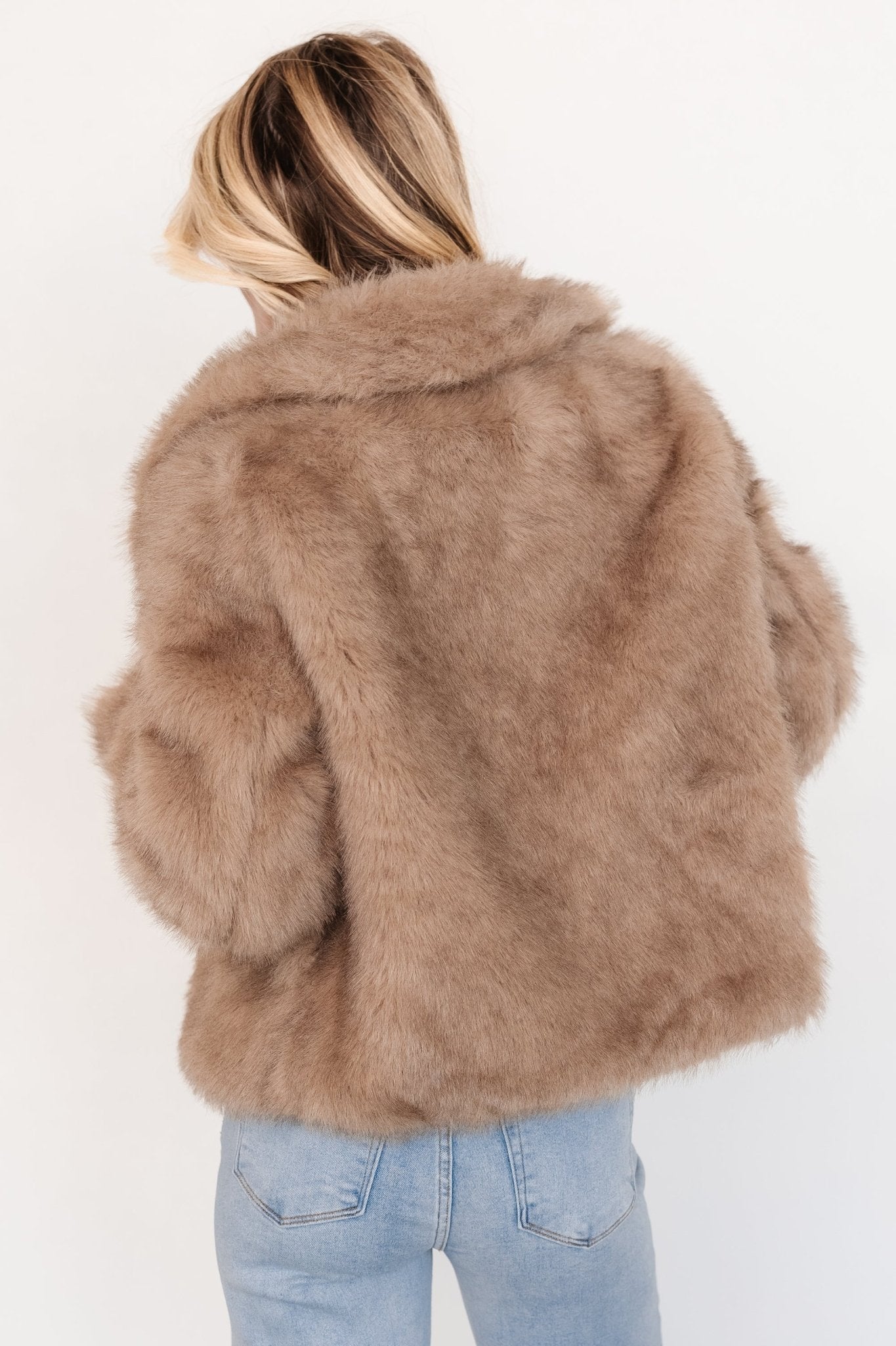 Amarante Faux Fur Coat | Beige Mink - Baltic Born