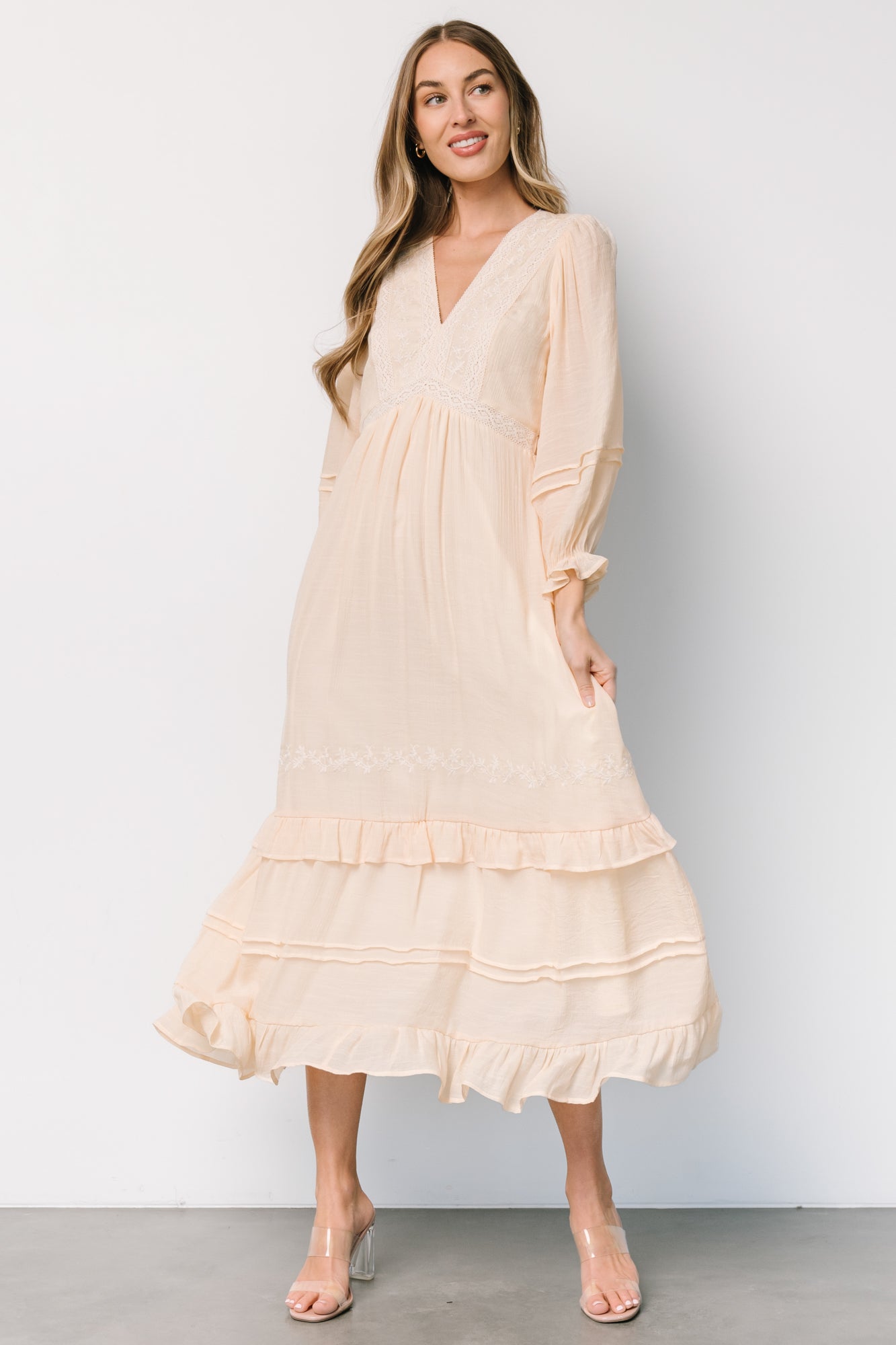 Amberlee Embroidered Dress | Cream - Baltic Born