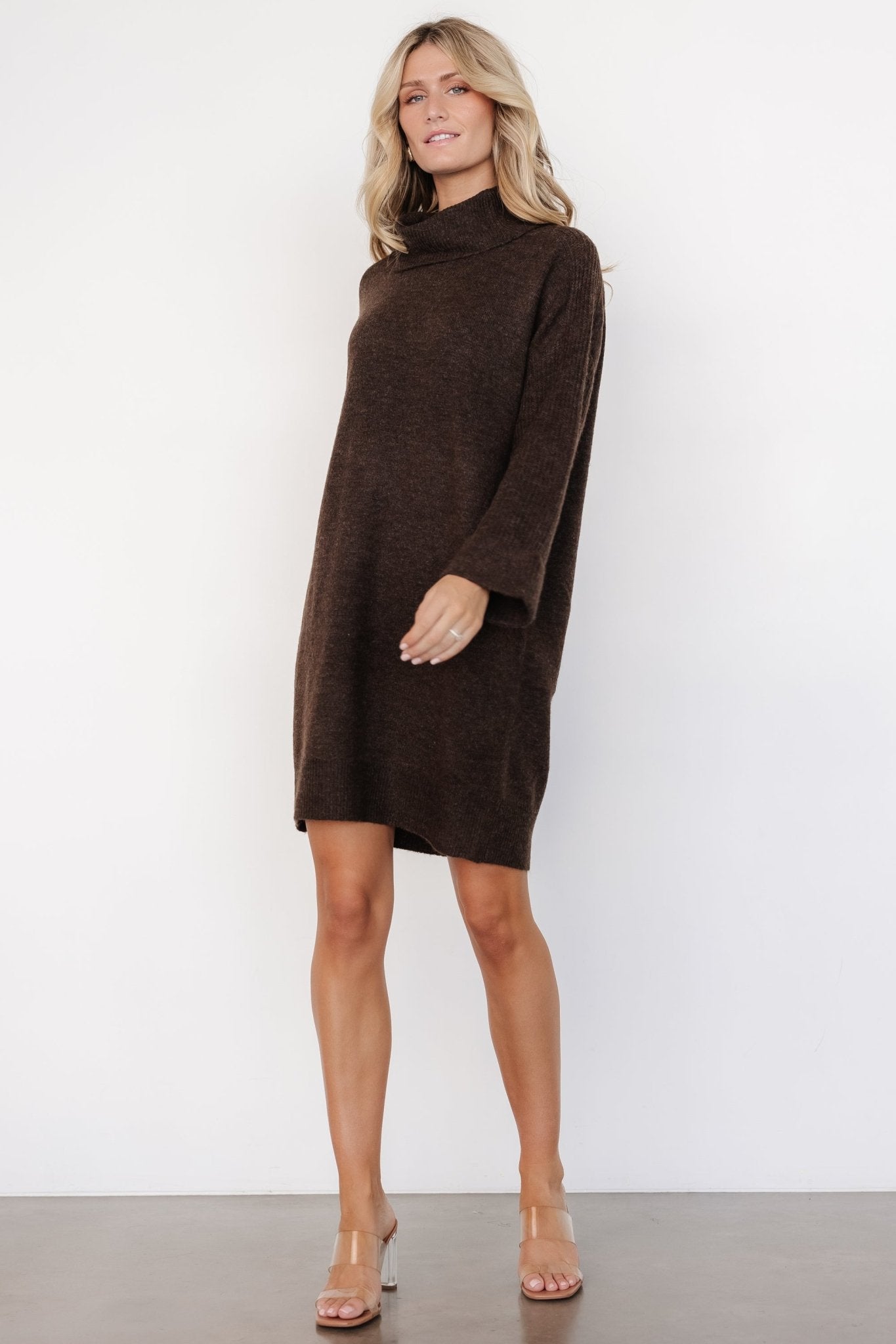 Amy Sweater Dress | Dark Brown - Baltic Born