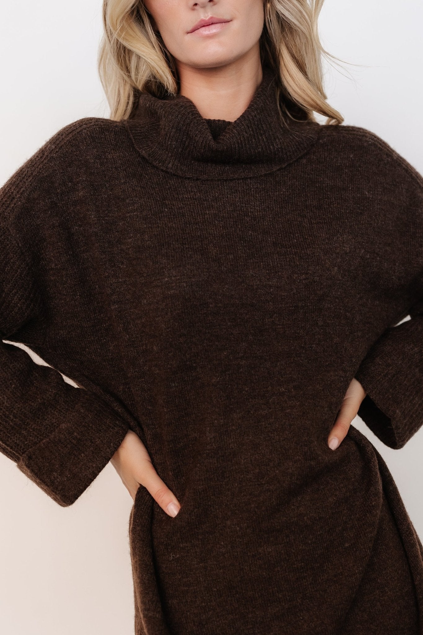 Amy Sweater Dress | Dark Brown - Baltic Born