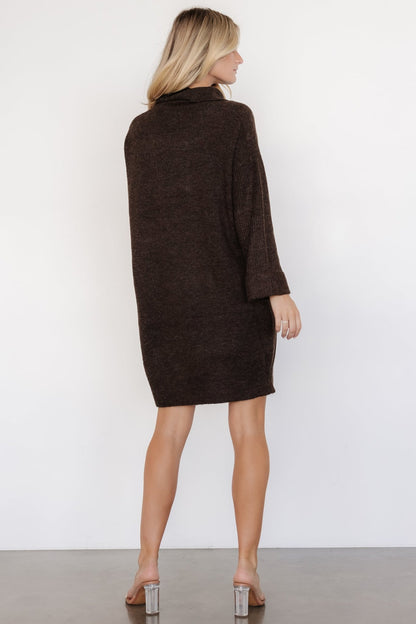 Amy Sweater Dress | Dark Brown - Baltic Born