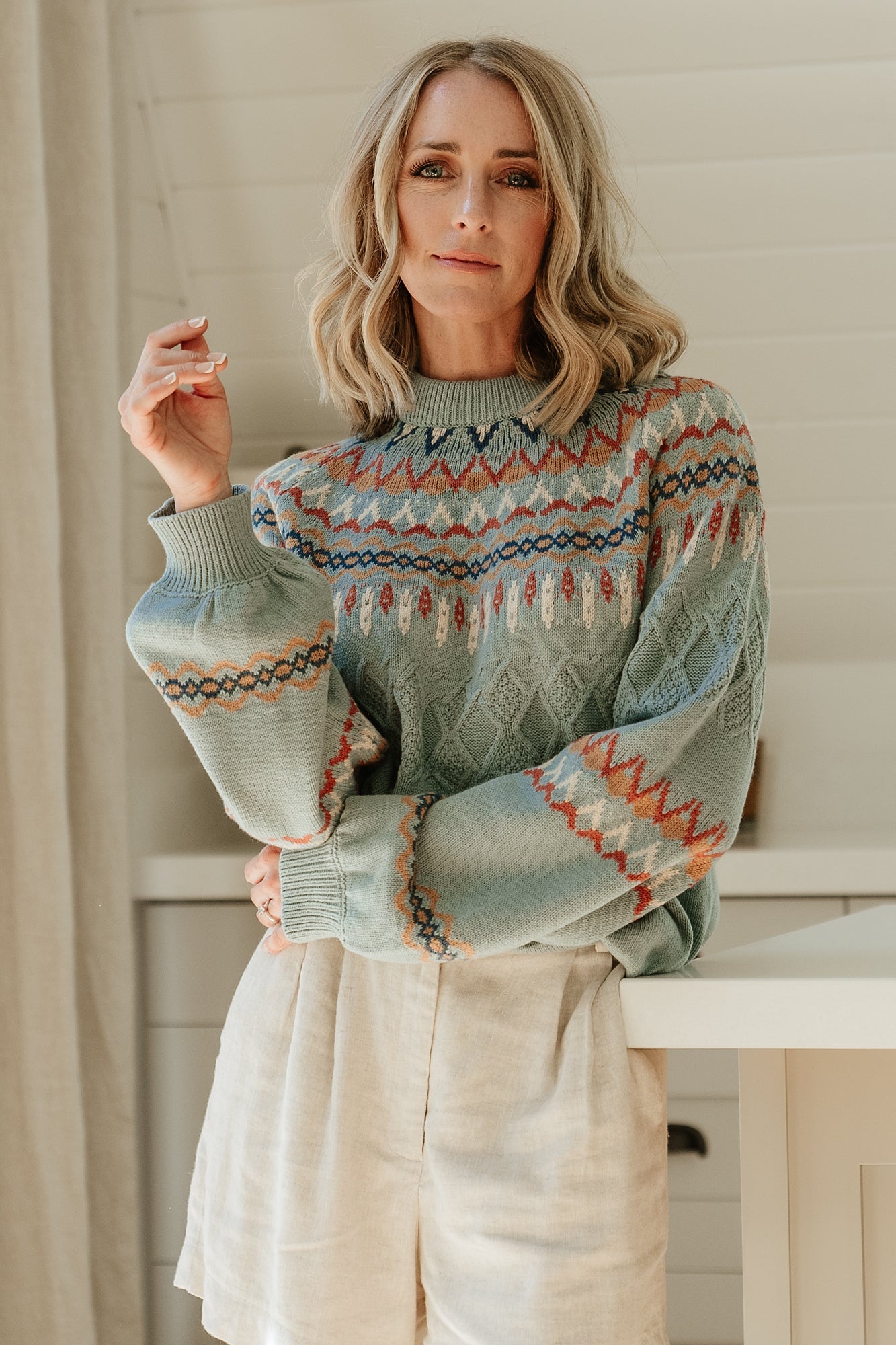 Anders Knit Sweater | Blue Multi - Baltic Born