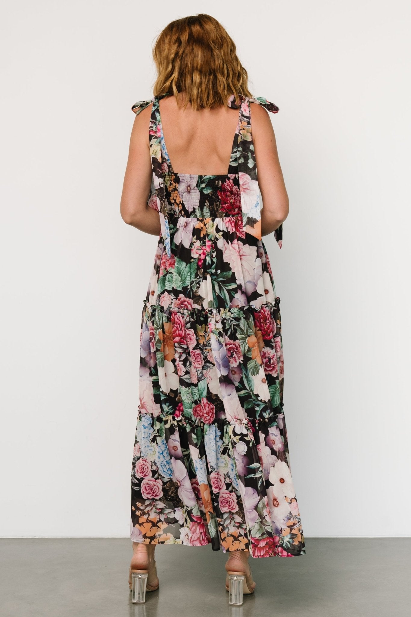 Anita Maxi Dress | Black Multi Floral - Baltic Born