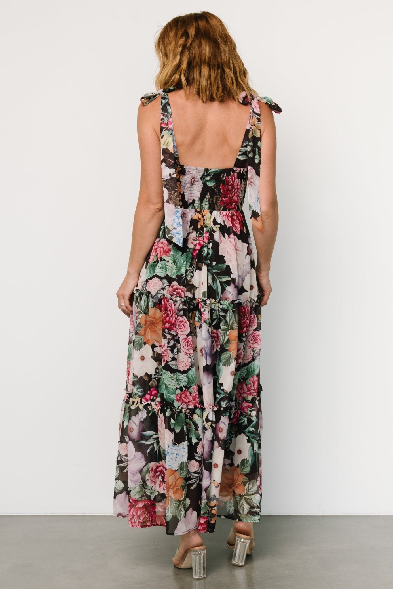 Anita Maxi Dress | Black Multi Floral - Baltic Born