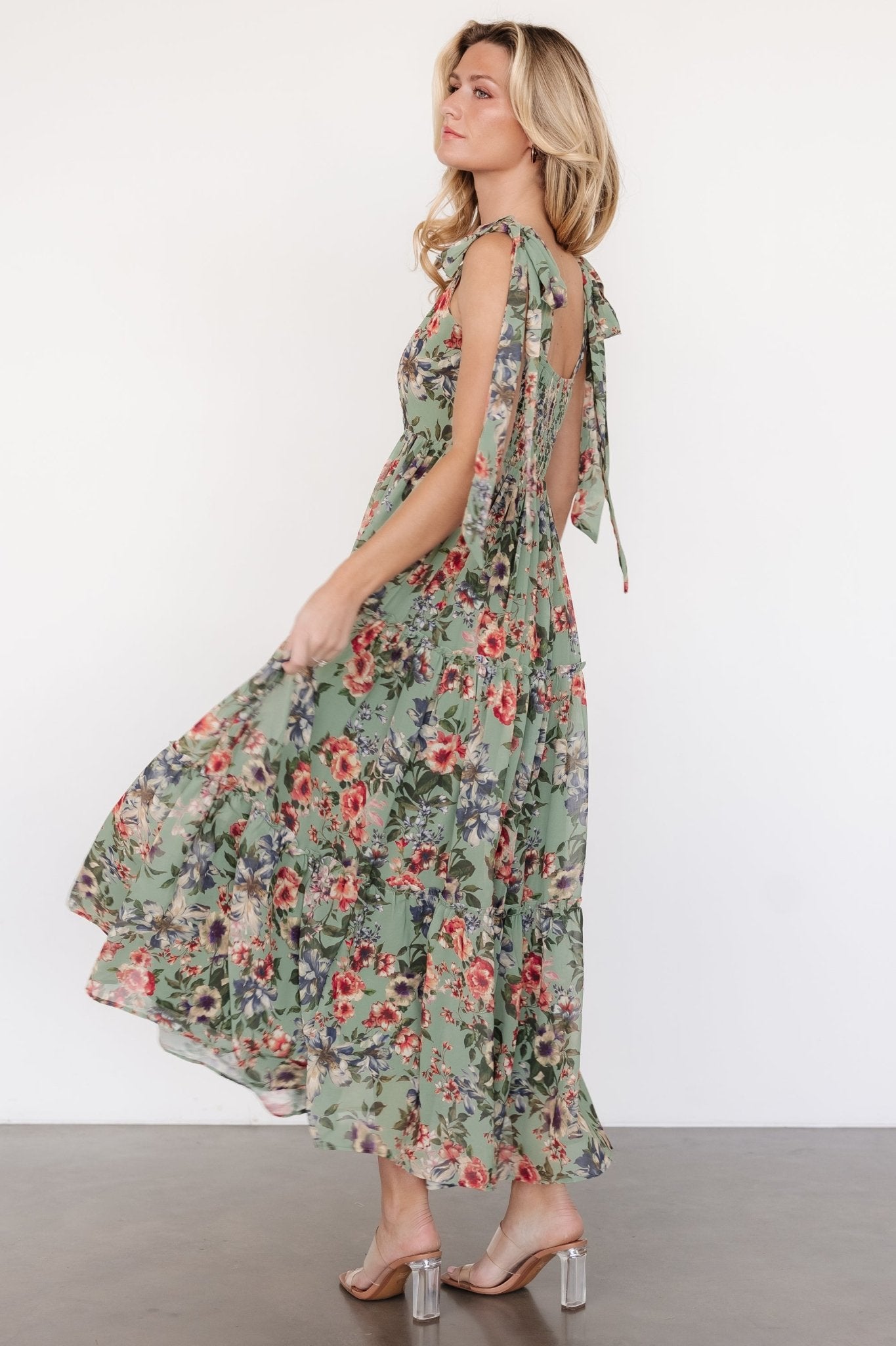 Anita Maxi Dress | Green Multi Floral - Baltic Born