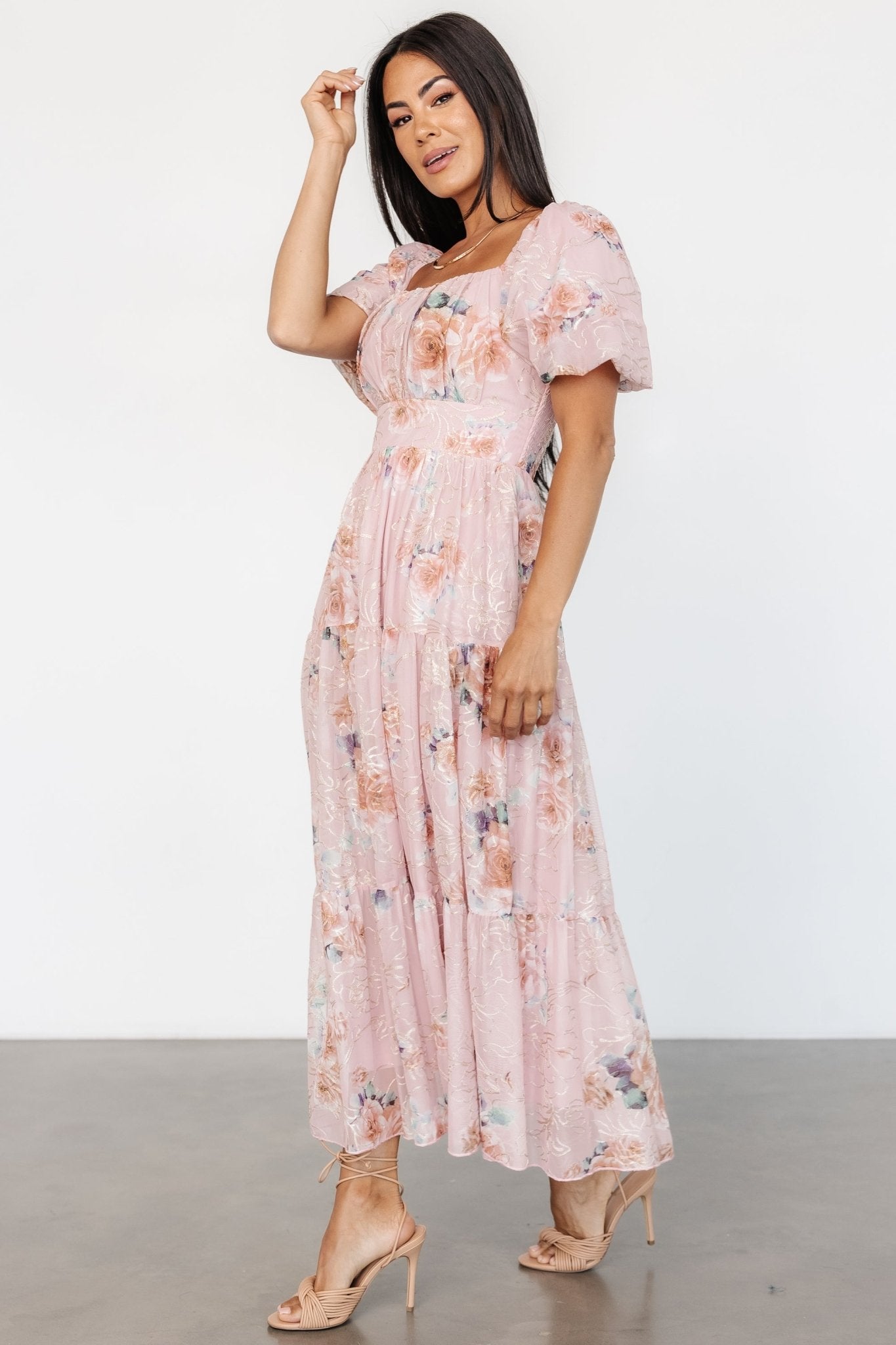 Annabeth Midi Dress | Blush Floral - Baltic Born