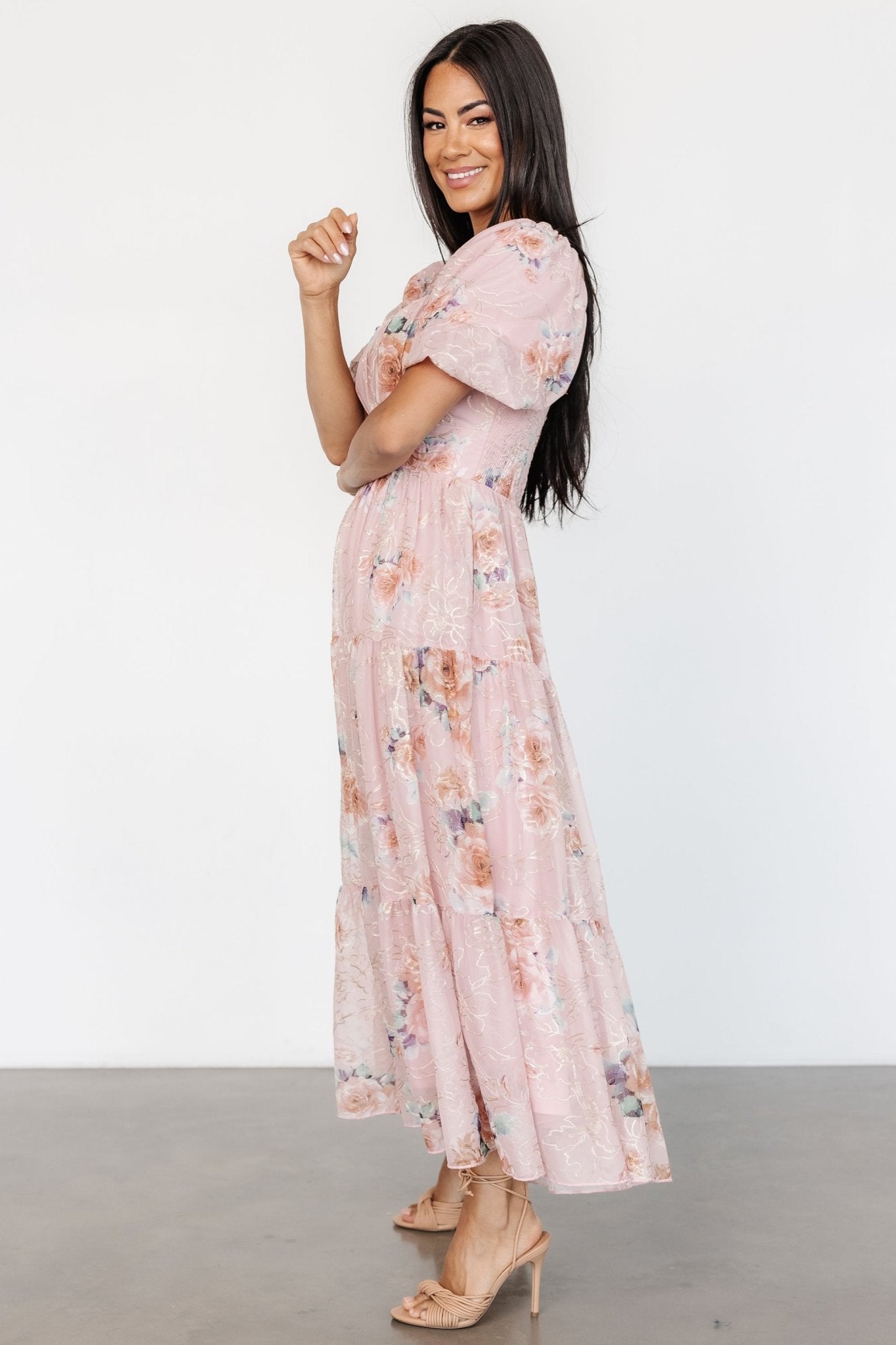 Annabeth Midi Dress | Blush Floral - Baltic Born