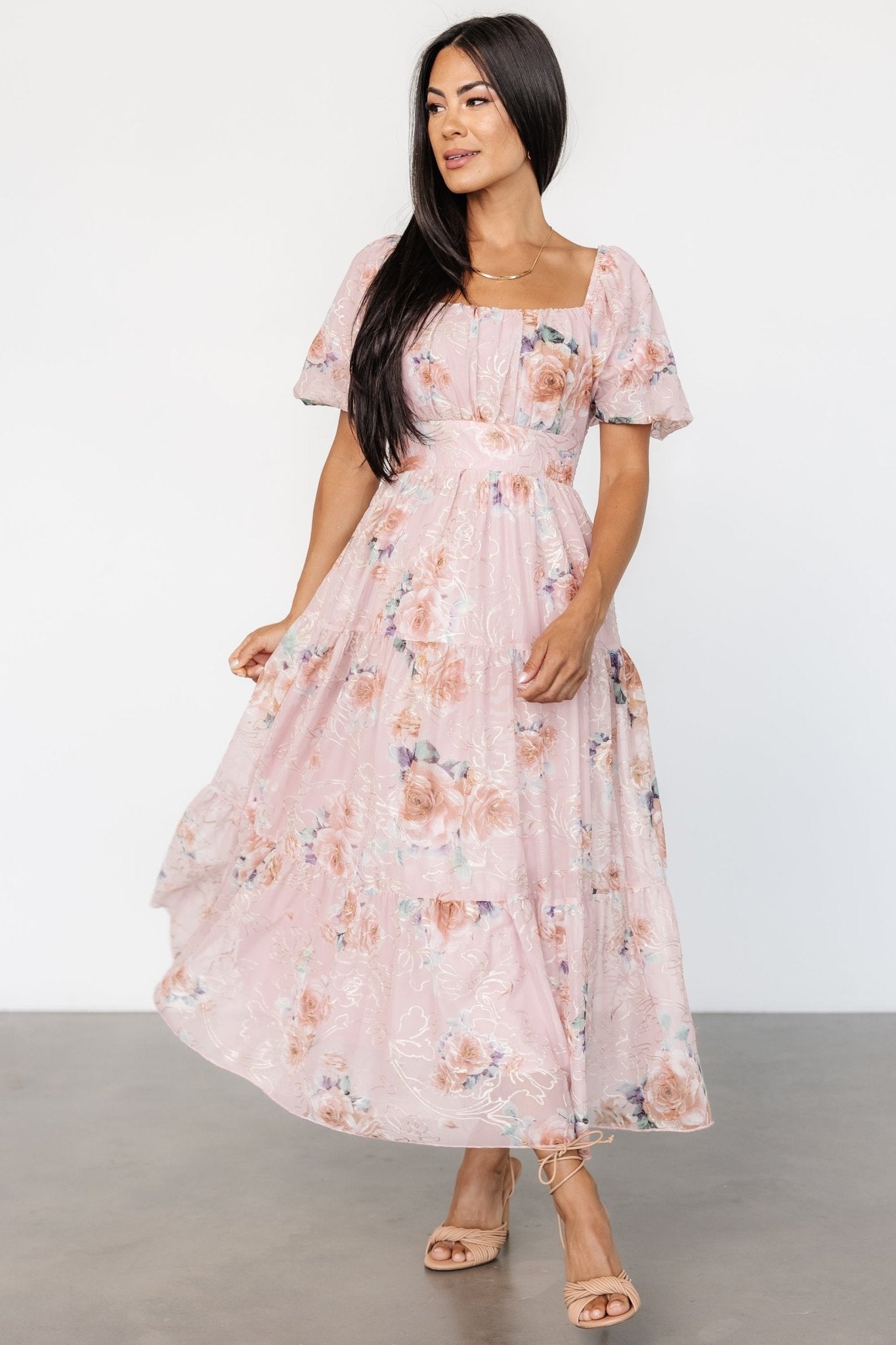 Annabeth Midi Dress | Blush Floral - Baltic Born