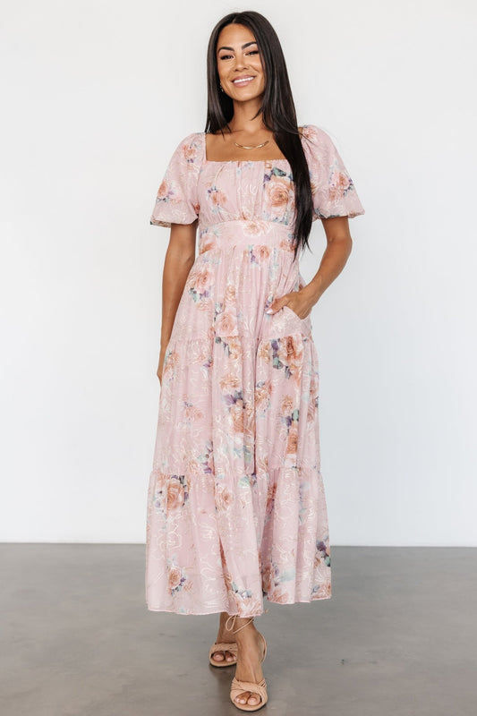 Annabeth Midi Dress | Blush Floral - Baltic Born