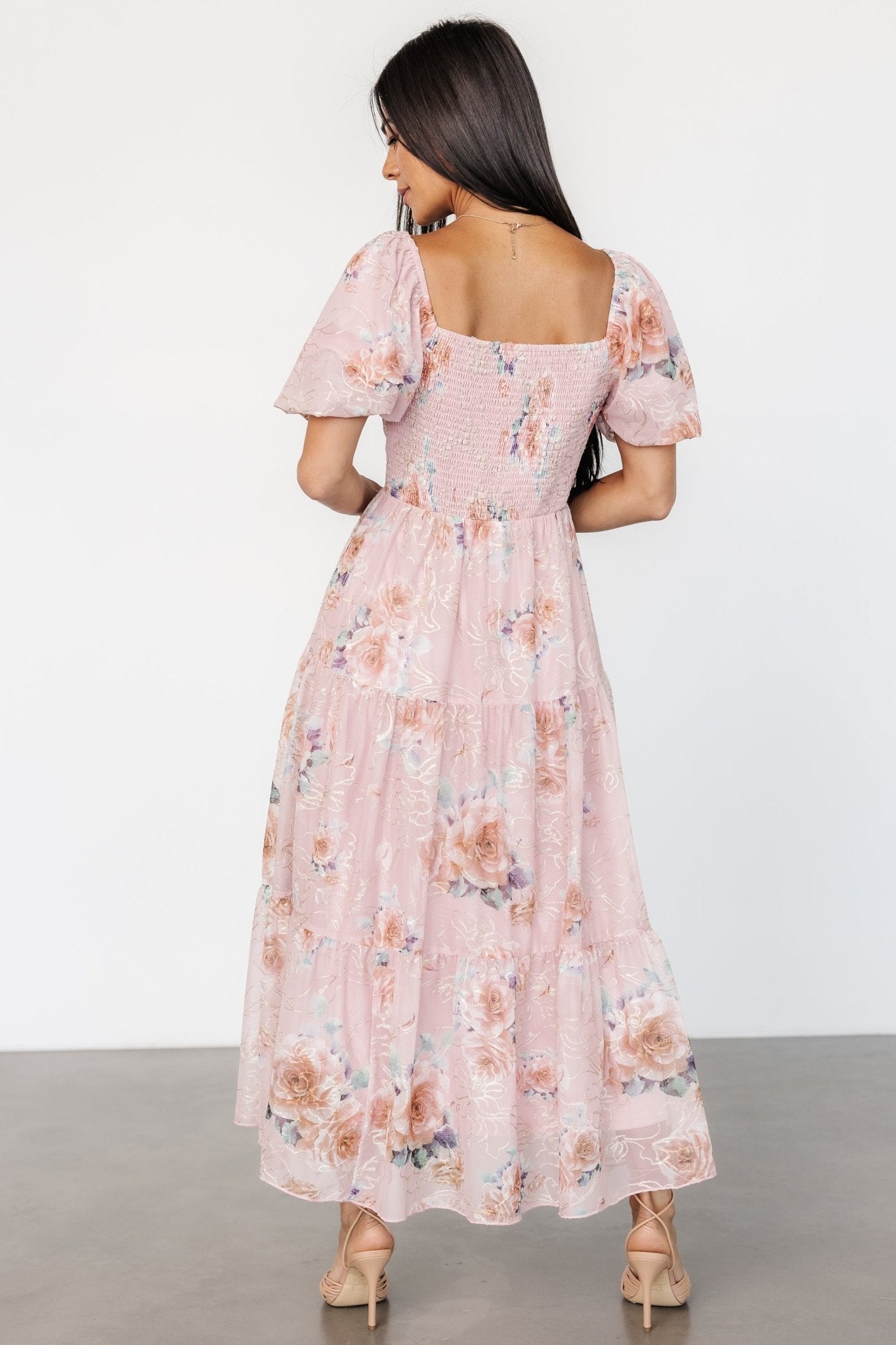 Annabeth Midi Dress | Blush Floral - Baltic Born