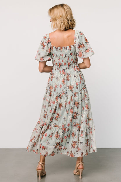 Annabeth Midi Dress | Eucalyptus Floral - Baltic Born