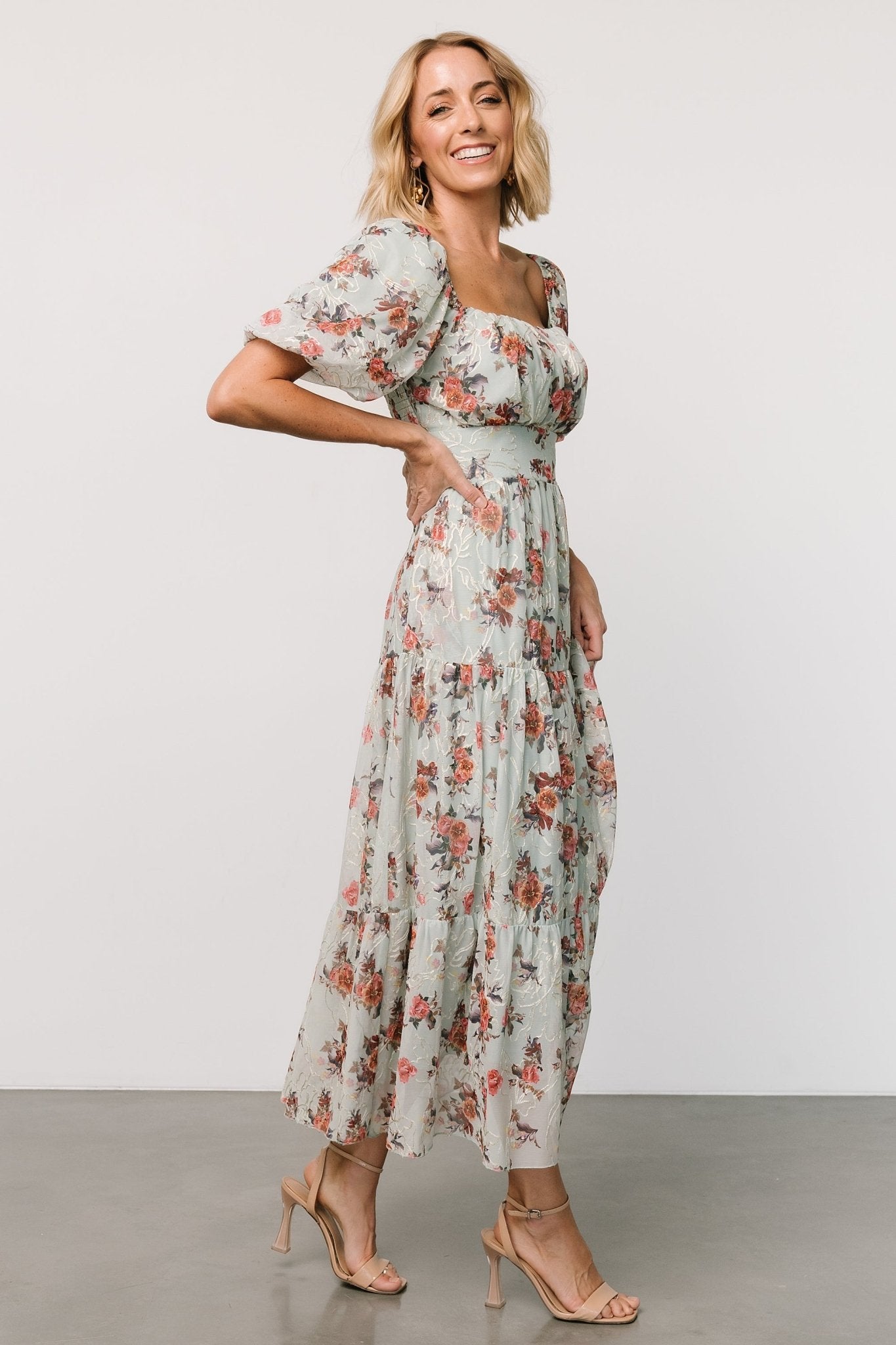 Annabeth Midi Dress | Eucalyptus Floral - Baltic Born