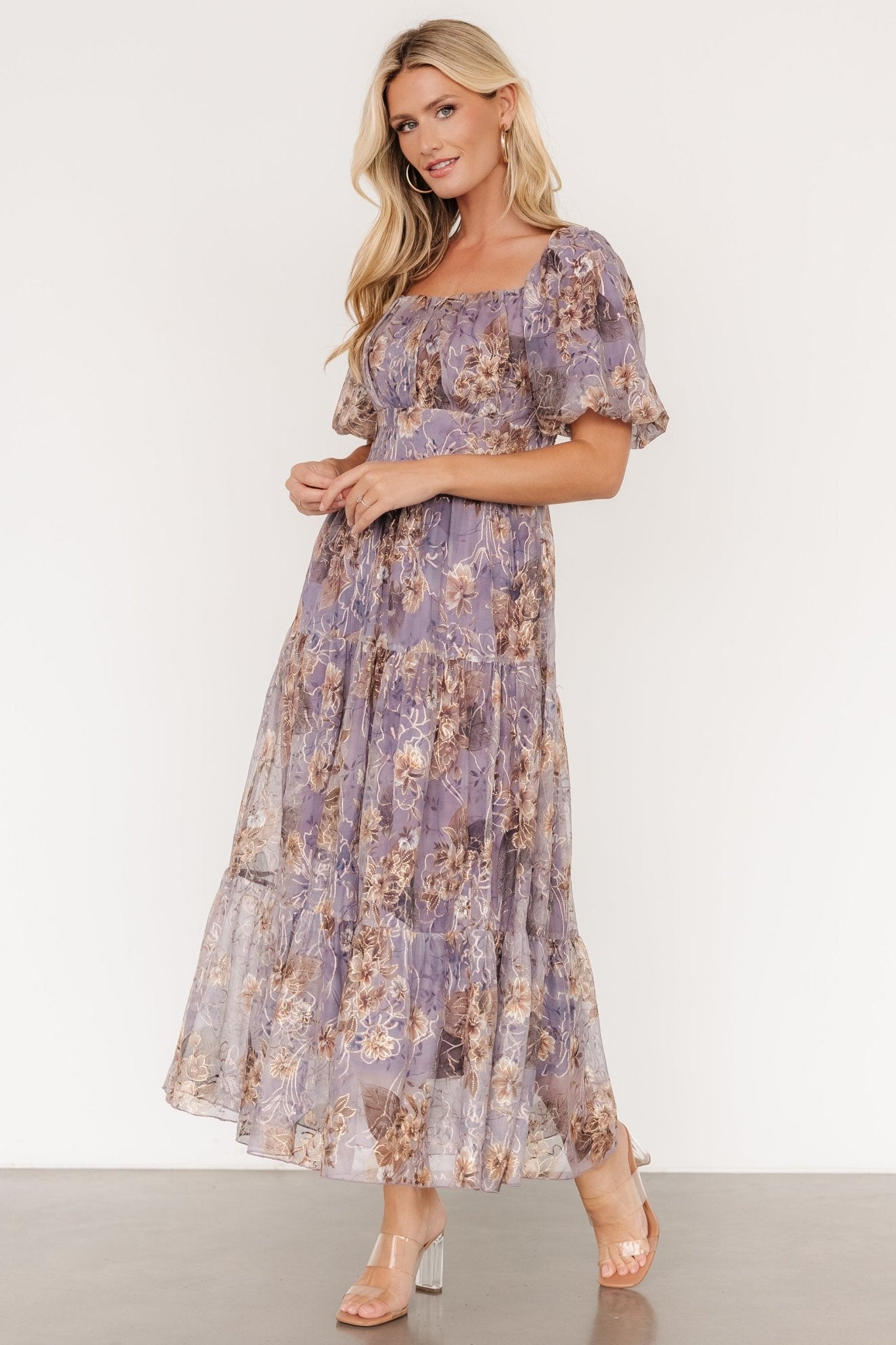 Annabeth Midi Dress | Lavender Floral - Baltic Born