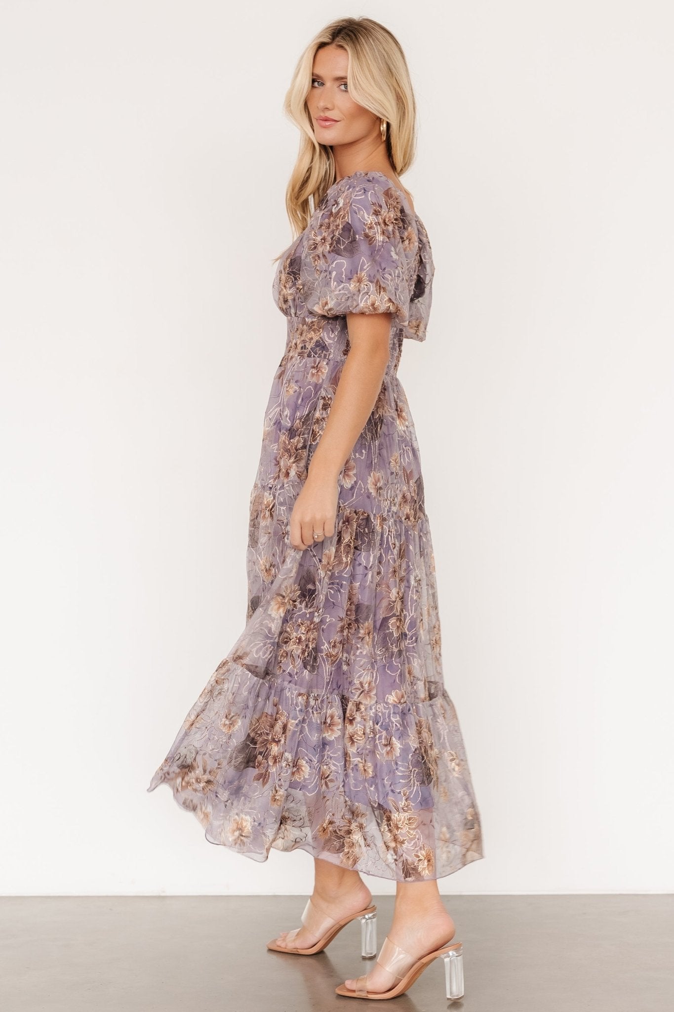 Annabeth Midi Dress | Lavender Floral - Baltic Born