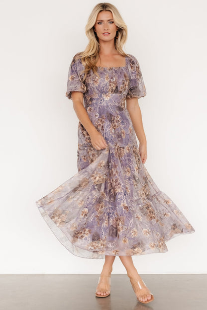 Annabeth Midi Dress | Lavender Floral - Baltic Born