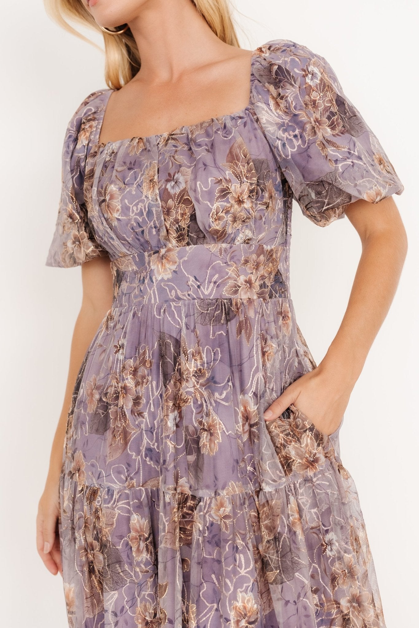 Annabeth Midi Dress | Lavender Floral - Baltic Born