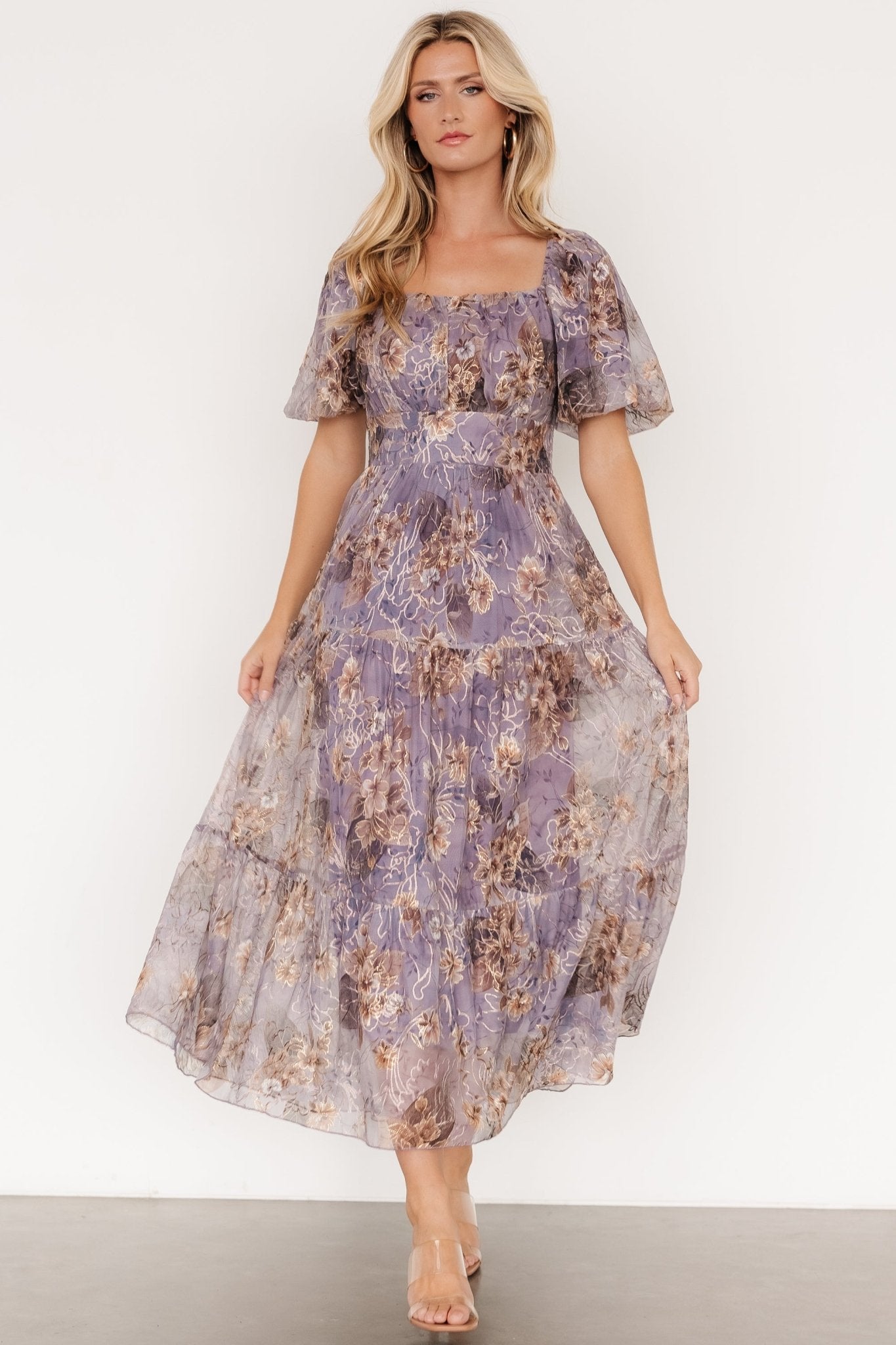 Annabeth Midi Dress | Lavender Floral - Baltic Born