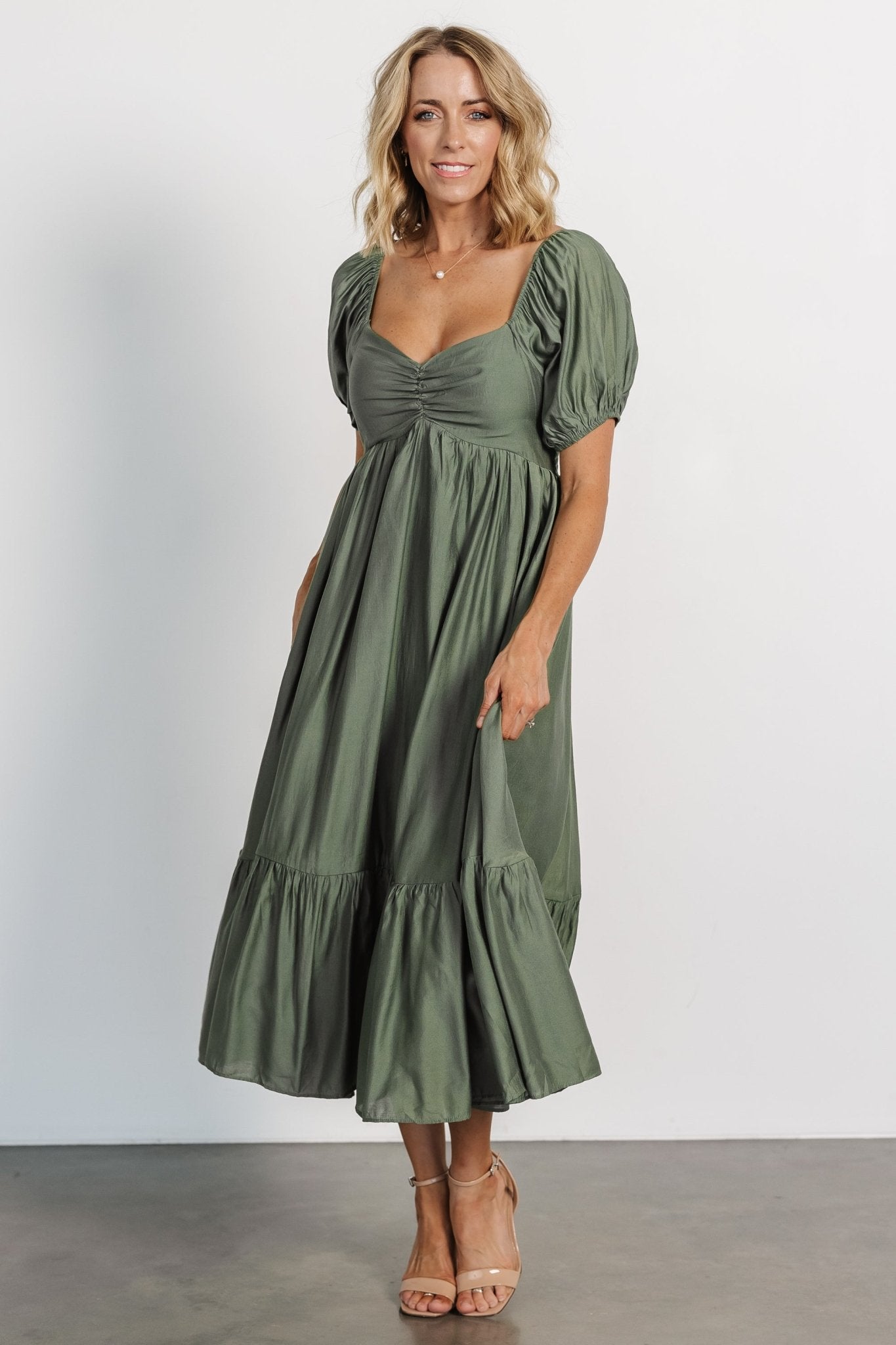 Annalisa Midi Dress | Olive - Baltic Born