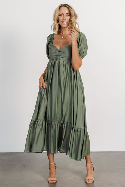 Annalisa Midi Dress | Olive - Baltic Born