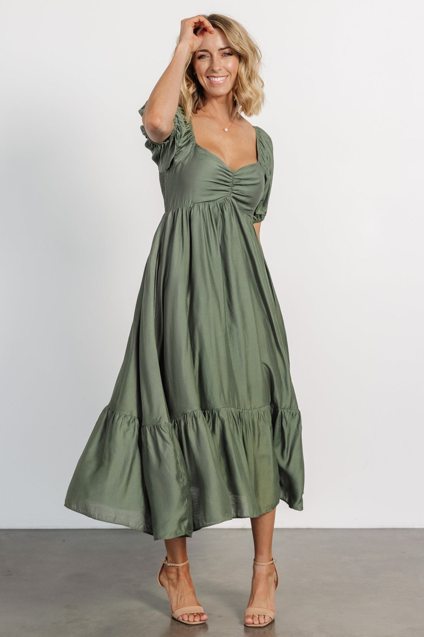 Annalisa Midi Dress | Olive - Baltic Born